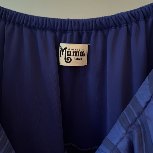 Off the shoulder blue show me your mumu mini dress! - Picture 2 of 2